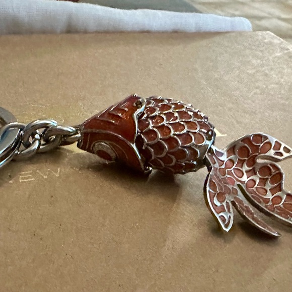 Coach Limited Edition 3D Movable Coral Metal Koi Fish Keychain Fob Bag Charm - Picture 10 of 16